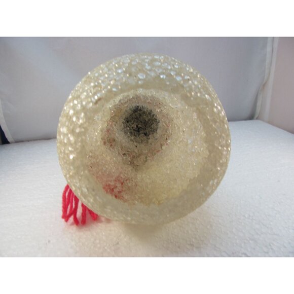 Vintage Melted Plastic Popcorn Snowman Tabletop Decoration - Picture 7 of 10